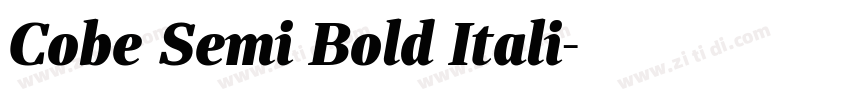 Cobe Semi Bold Itali字体转换 Cobe Semi Bold Itali字体转换